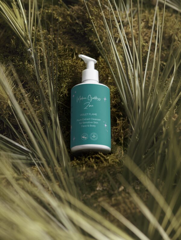 VIOLET FLAME Plum Extract Cleanser for Sensitive Skin Face & Body - Image 3